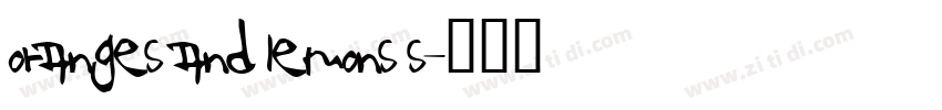 Oranges and Lemons S字体转换